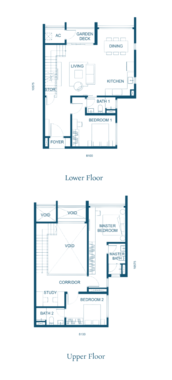 Aricia Duplex Type D1 floor plan